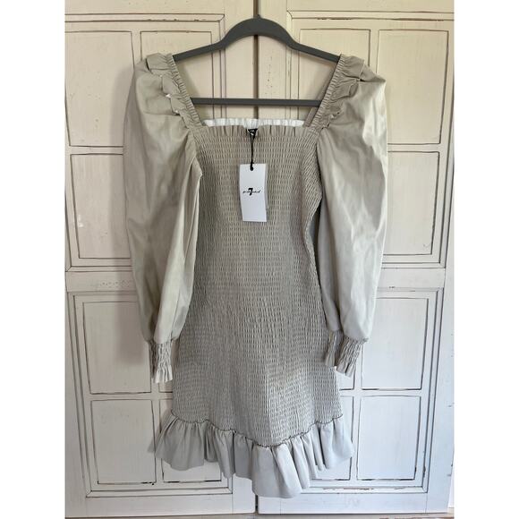 NWT 7 For All Mankind size XS faux leather fitted mini dress - Picture 1 of 4